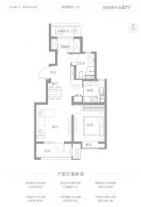 建面68㎡-2室2厅1卫