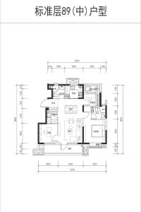 建面89㎡-3室2厅2卫