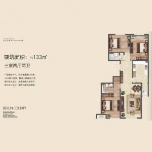 建面133 ㎡-3室2厅2卫