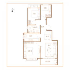 建面103㎡-3室2厅1卫